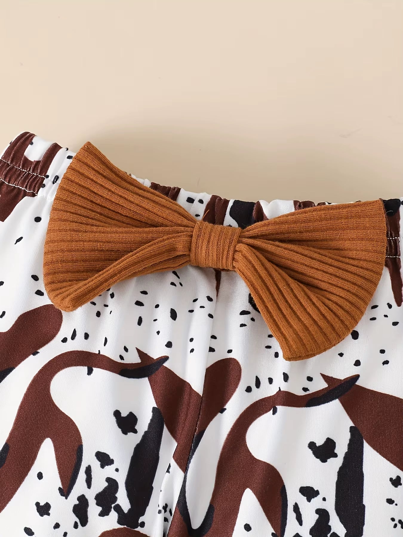 Toddler Baby Girl Outfit Ribbed I Got It from My Mama Ruffled Romper Flared Pants Newborn Baby Girl Clothes 0-12 Months