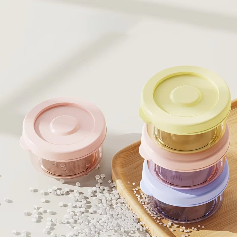 6PCS PP Baby Food Box Set with Lid - Leak Proof Storage Containers Steaming and Preservation Bowl Sauce Box Perfect for Baby Mea