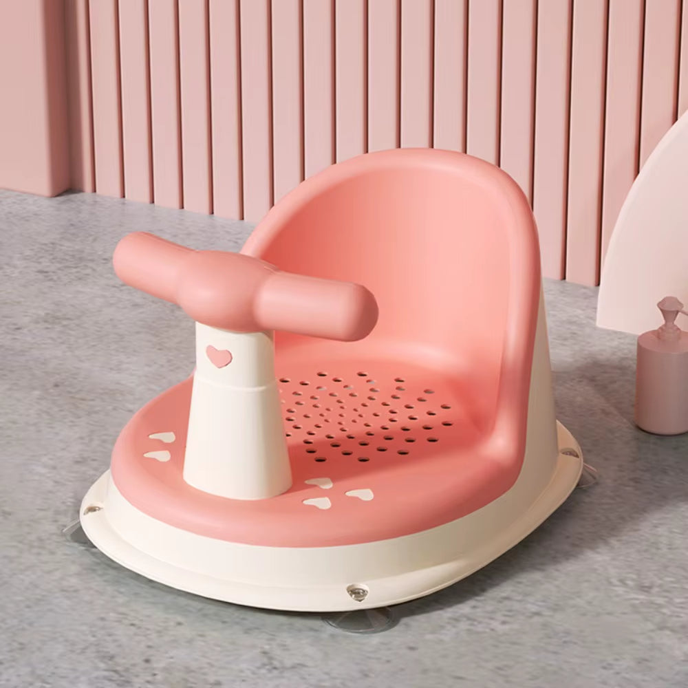 Funny PP+TPE Baby Shower Chair Antiskid Multiple Colors Bathtub Seat Suction Cup Design Non Slip Bath Stool Baby Shower