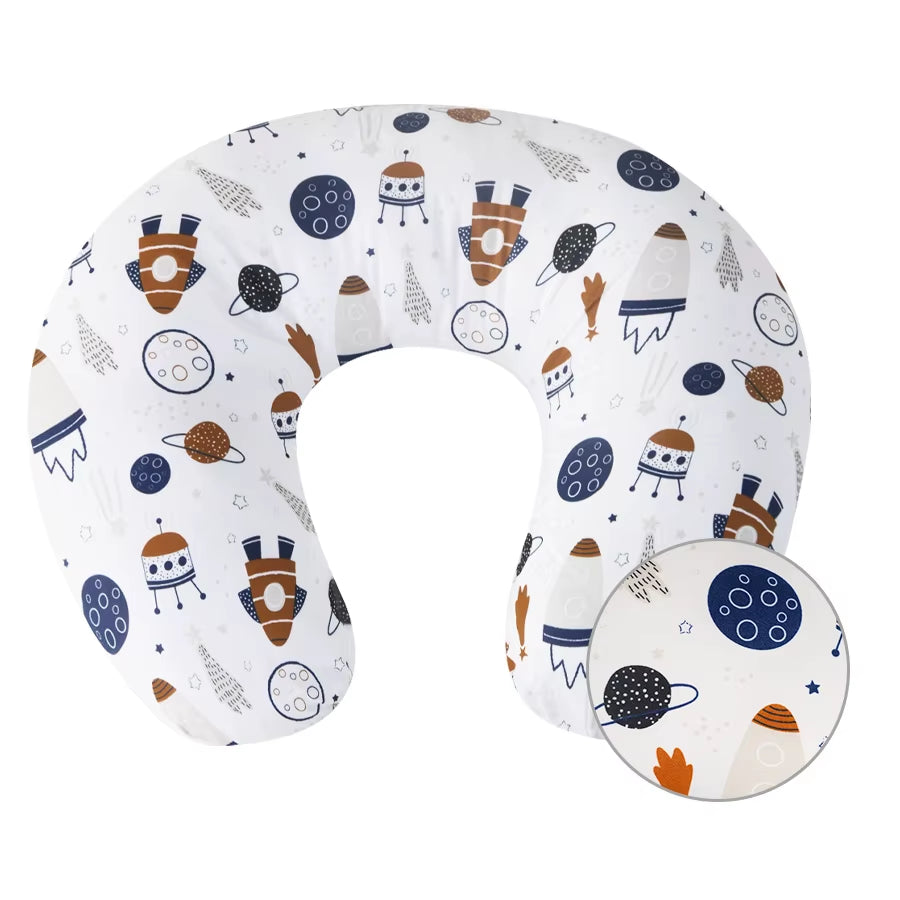 Baby Breastfeeding Pillow Nursing Pillow for Period Lactation Maternity Feeding Cushion with Breathable Fabric Cute Print