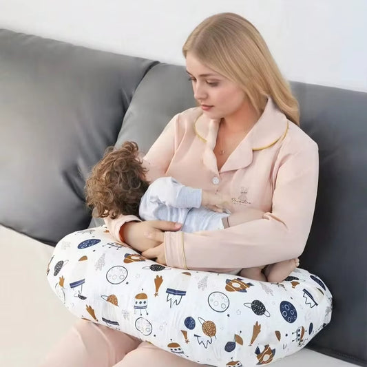 Baby Breastfeeding Pillow Nursing Pillow for Period Lactation Maternity Feeding Cushion with Breathable Fabric Cute Print