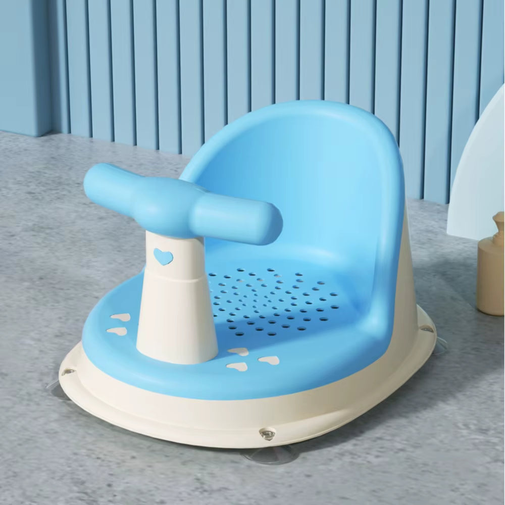 Funny PP+TPE Baby Shower Chair Antiskid Multiple Colors Bathtub Seat Suction Cup Design Non Slip Bath Stool Baby Shower