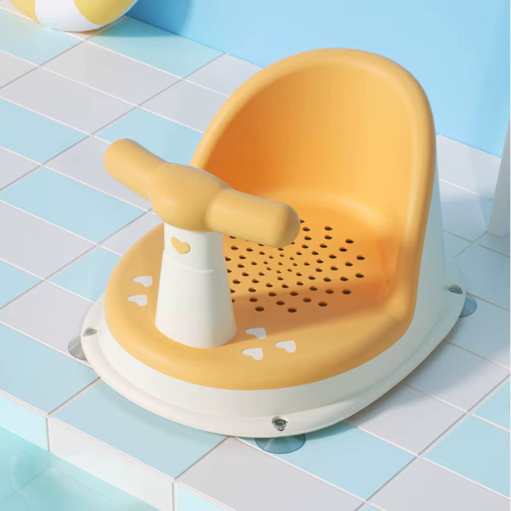 Funny PP+TPE Baby Shower Chair Antiskid Multiple Colors Bathtub Seat Suction Cup Design Non Slip Bath Stool Baby Shower