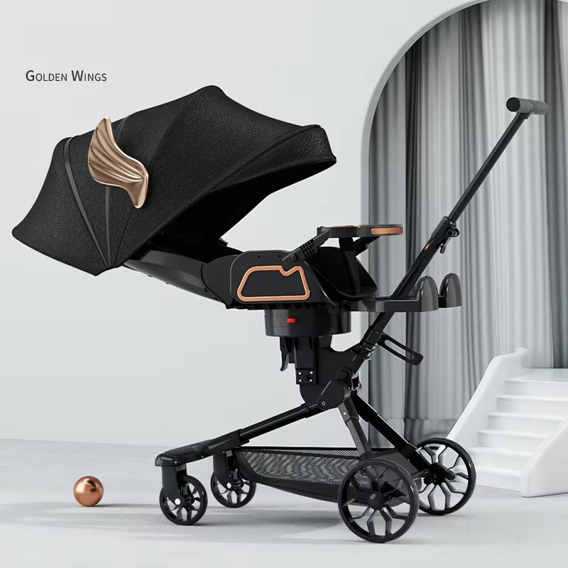 Travel Folding Prams Sit and Lie down in Both Directions Baby Carriage Shock Absorption Four Wheels Cart Baby Accessories