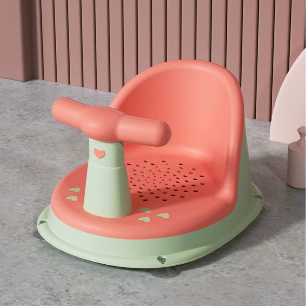 Funny PP+TPE Baby Shower Chair Antiskid Multiple Colors Bathtub Seat Suction Cup Design Non Slip Bath Stool Baby Shower