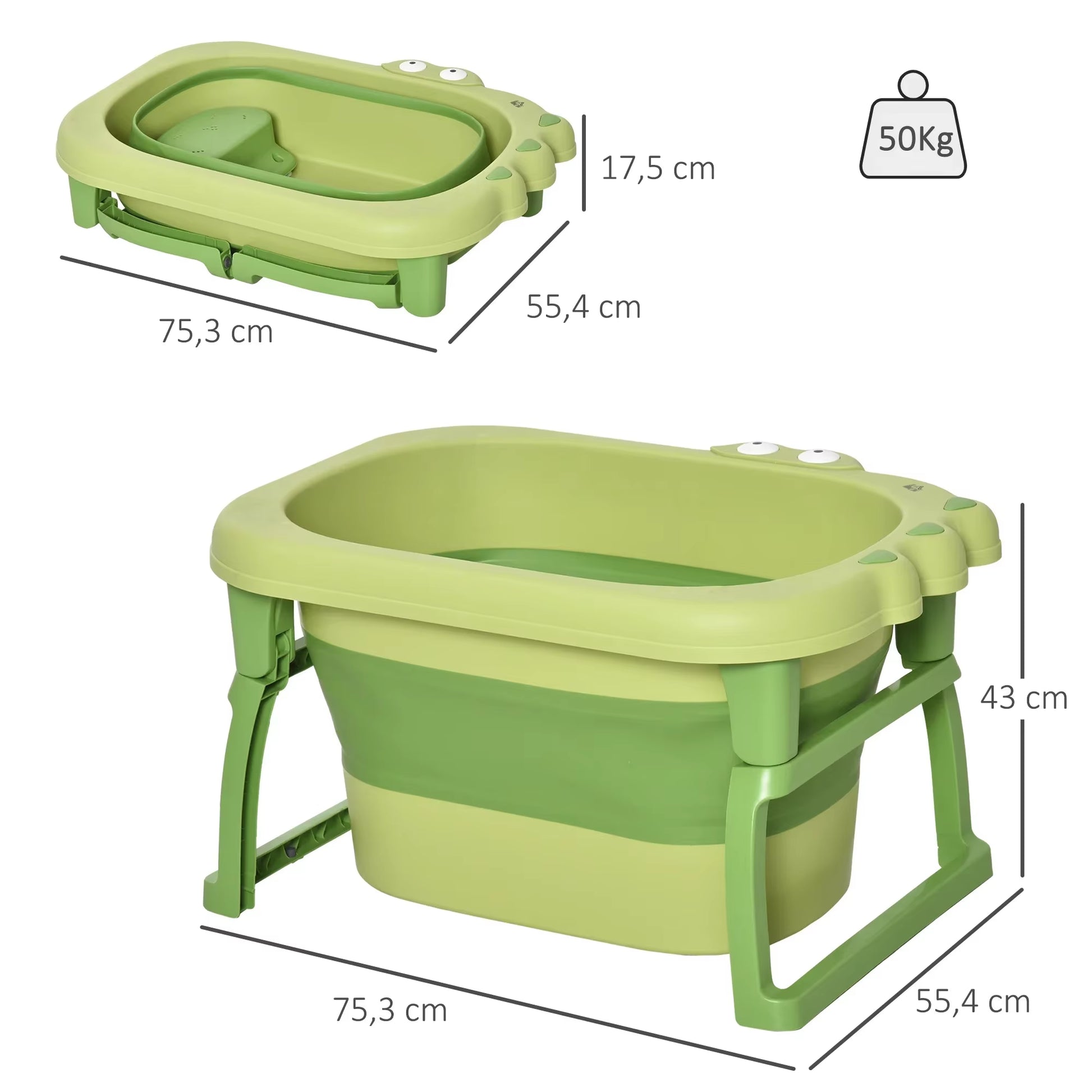 Folding Baby Bath Tub 0-3 Years Foldable Infants Toddlers Portable Travel Bebe Bathtub Multifunctional with Newborn Baby