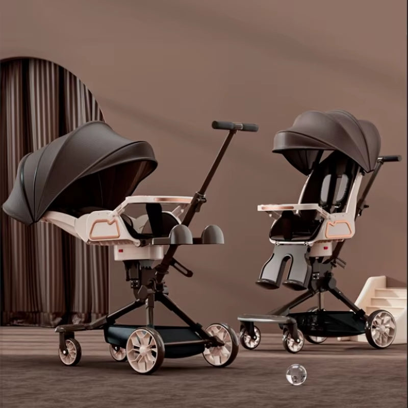 Travel Folding Prams Sit and Lie down in Both Directions Baby Carriage Shock Absorption Four Wheels Cart Baby Accessories