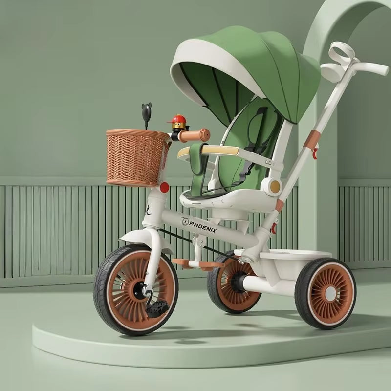 Hand-Pushed Children'S Tricycle Three-Wheeled Baby Stroller Lightweight Children'S Bicycle Multi-Purpose Children'S Bicycle