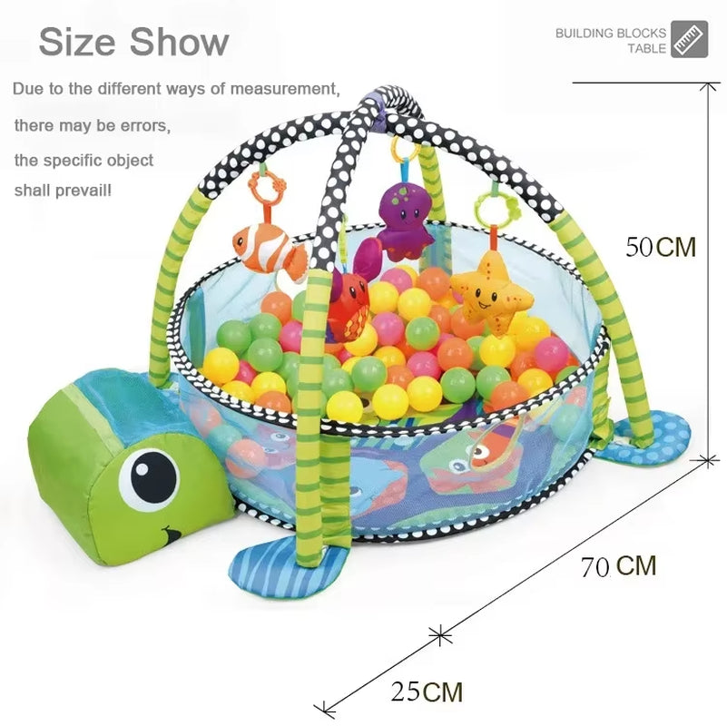 Baby Fitness Frame Crawling Blanket Play Mat Fence Crawling Mat with Cloth Book Infant Rug Enlightenment Toys Game Mat Gift