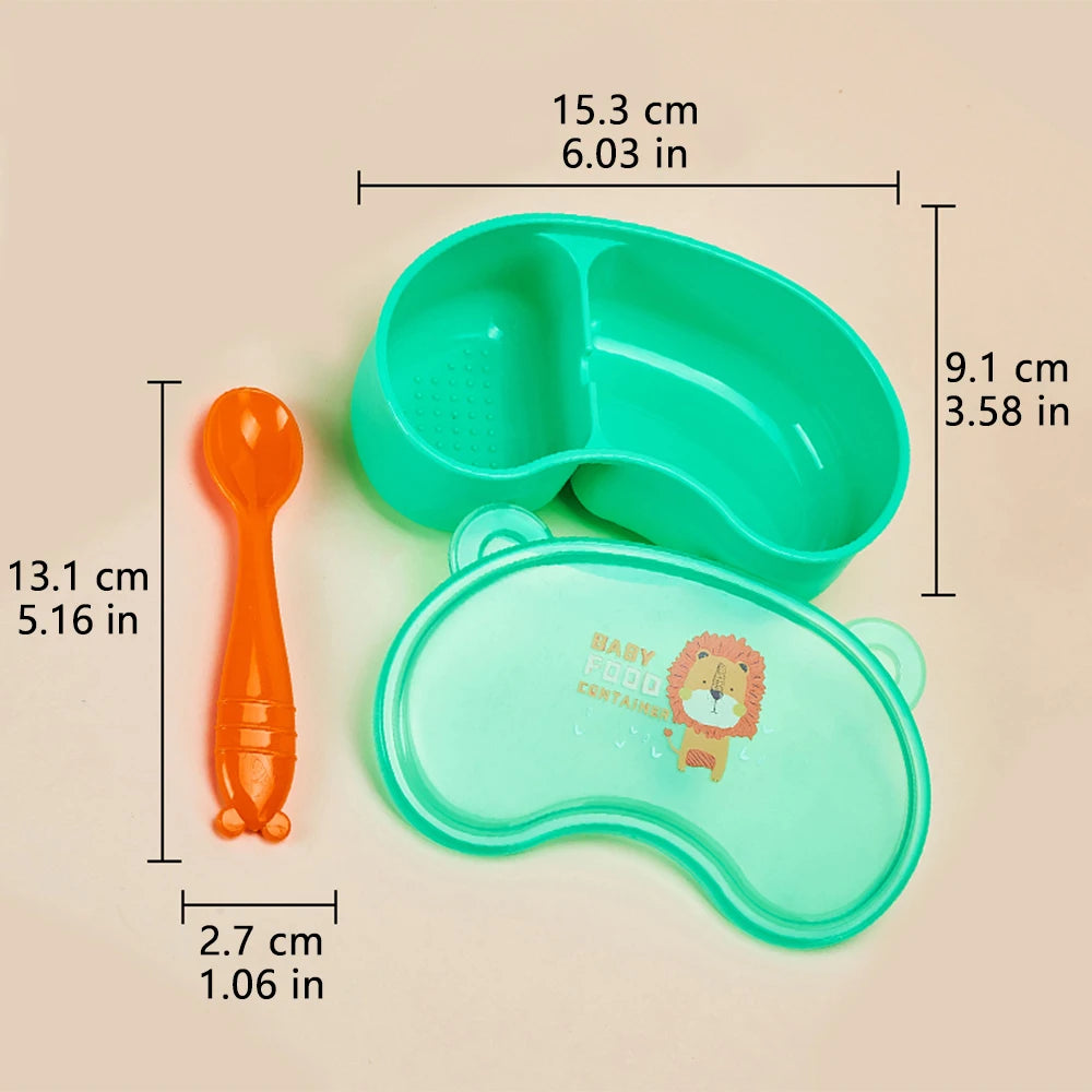 Portable and Grindable Baby'S Complementary Food Bowl Set,Separate Hot and Cold Food, Perfect for School, Picnics, and Trips