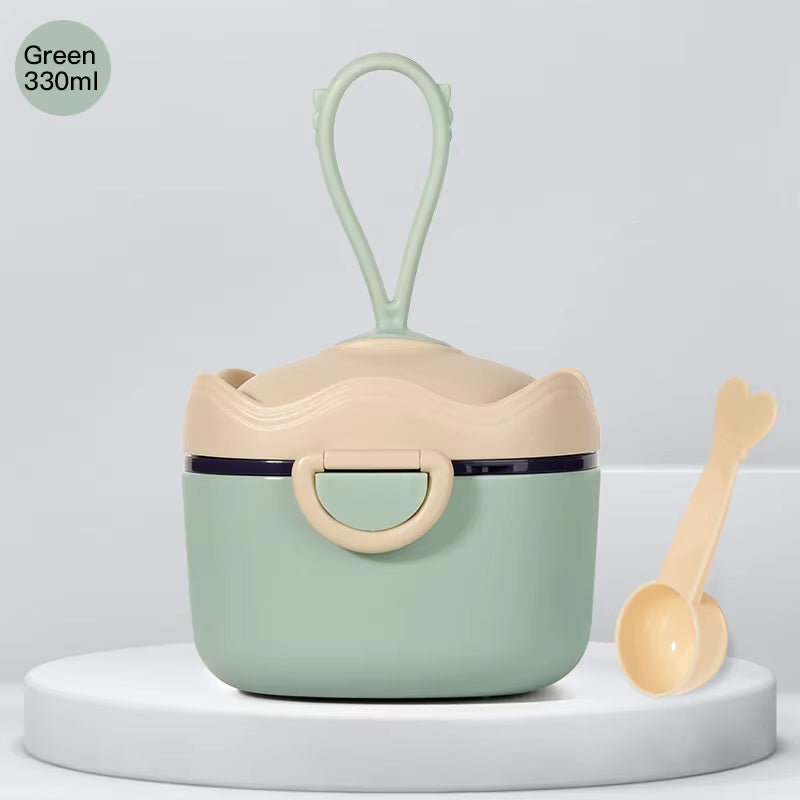 330Ml/500Ml Infant Baby Milk Powder Snacks Storage Box, with Secure Lock & Portable Container, Ideal for Travel, Youngsters Gif