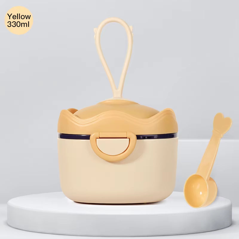 330Ml/500Ml Infant Baby Milk Powder Snacks Storage Box, with Secure Lock & Portable Container, Ideal for Travel, Youngsters Gif