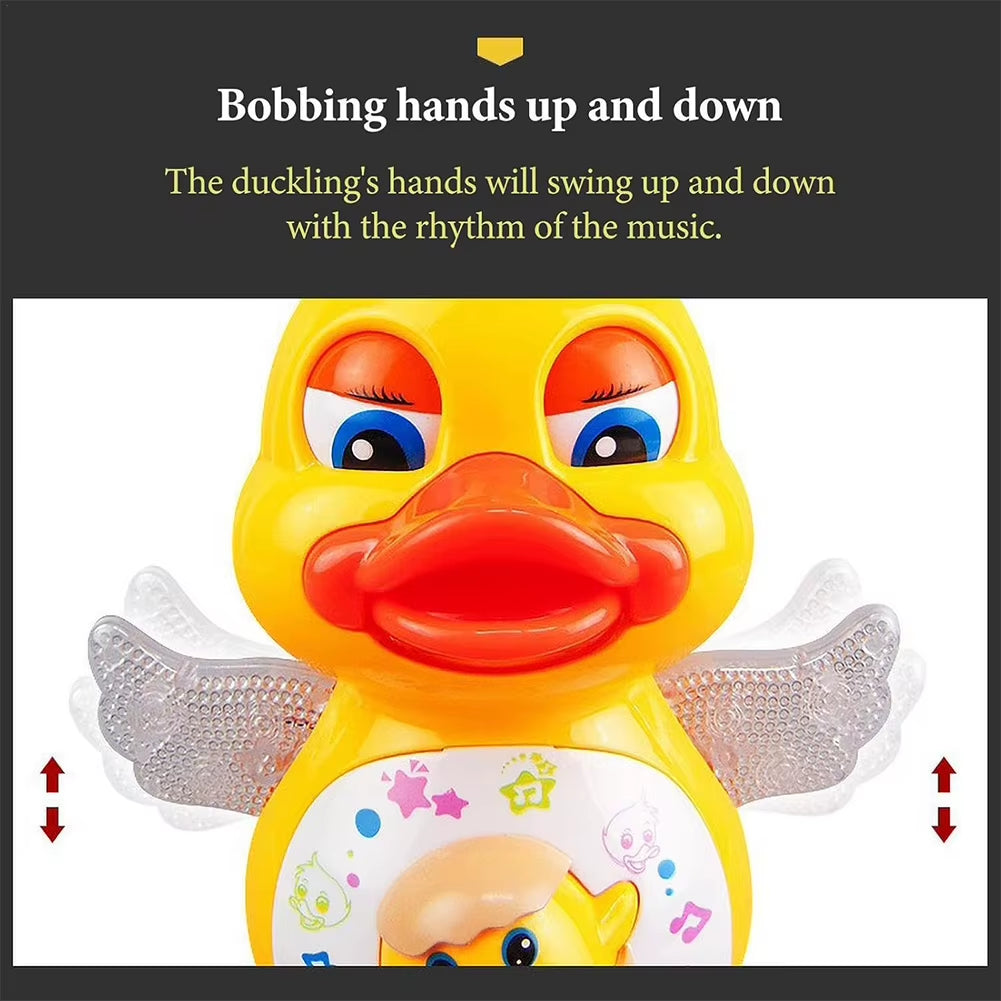 Electric Dancing Duck with Music & Lights Baby Musical Duck Toy Dancing Walking Yellow Duck for 1 + Year Old Toddler Boys Girls