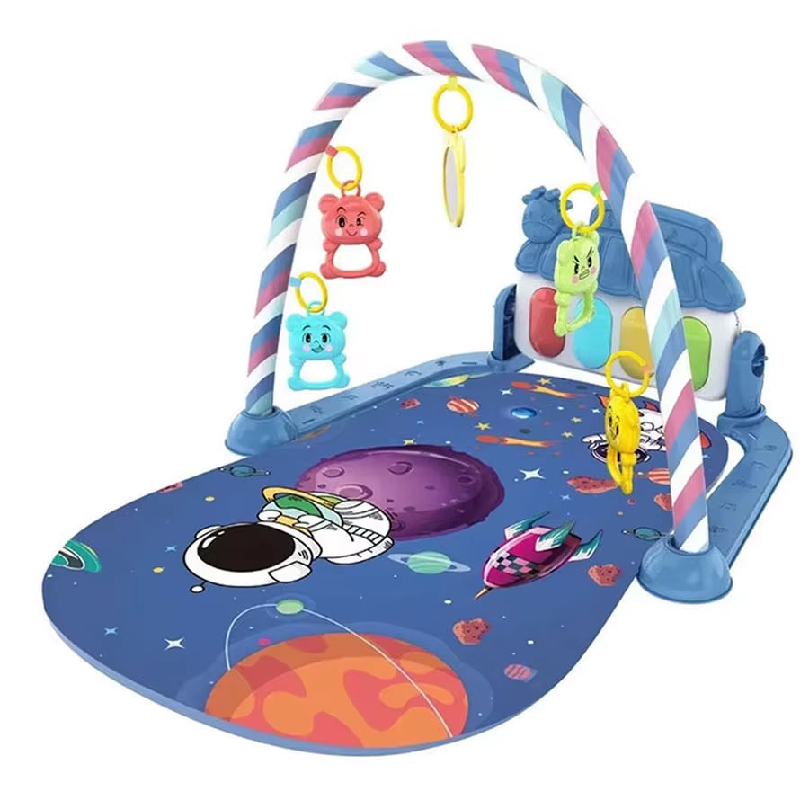Baby Playmat Gym Crawling Activity Rug Toys for 0-12 Months Gift Infant Play Mat Toddler Music Rack Carpet with Piano Keyboard