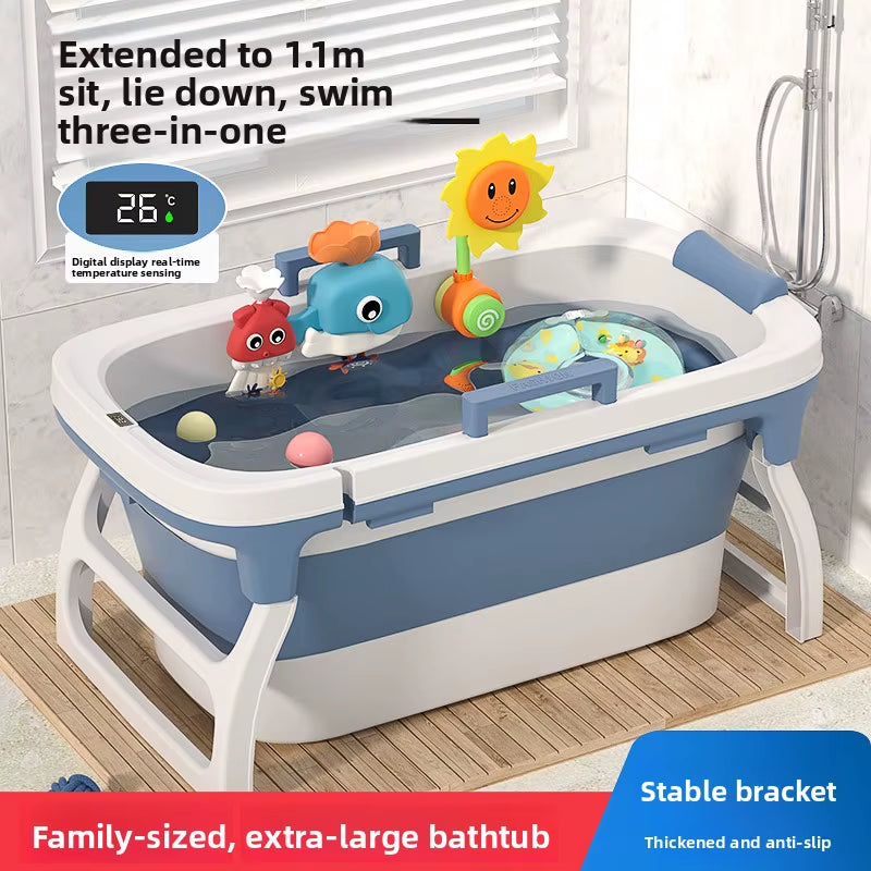 Baby Bath Foldable Newborn King Size Children'S Swimming Bucket Household