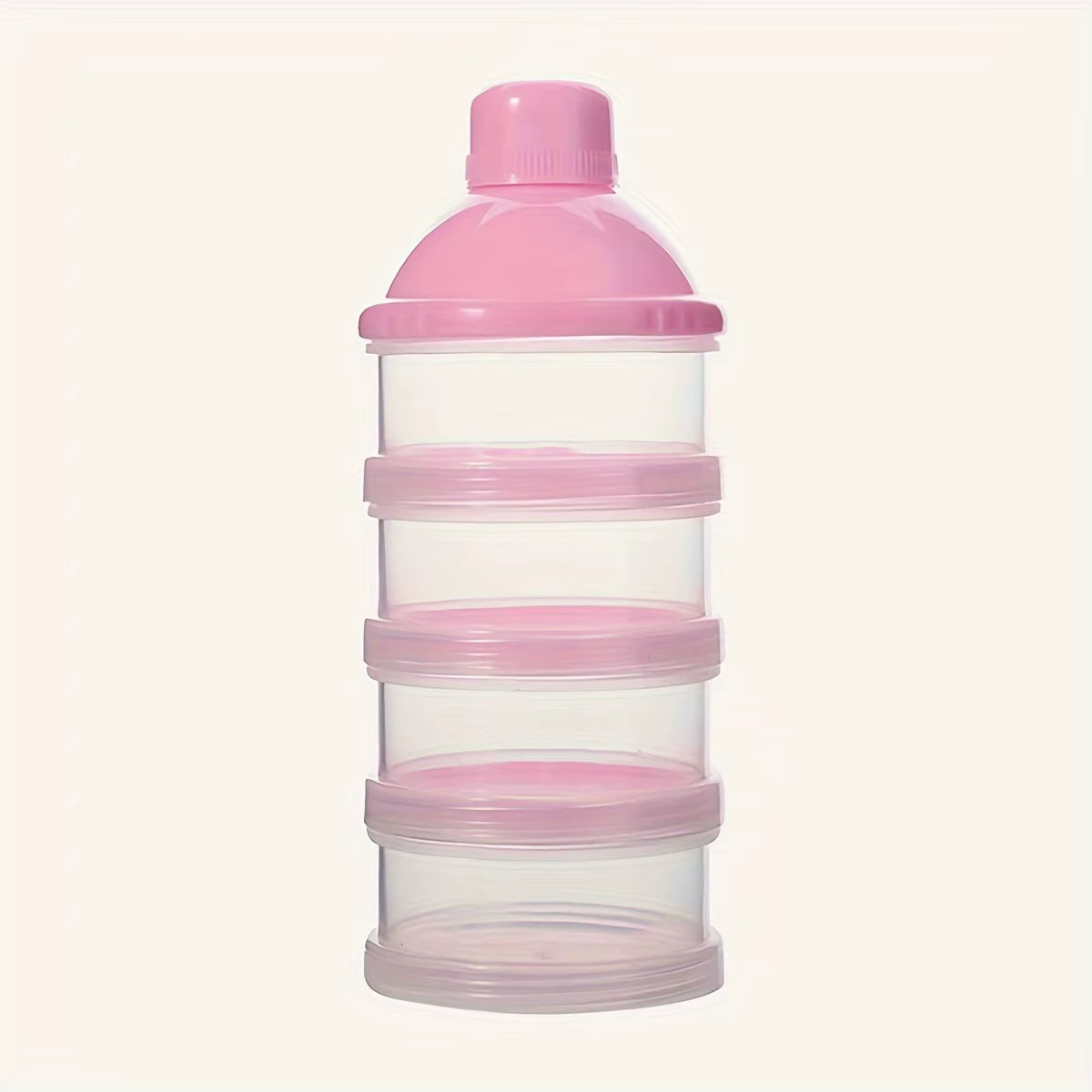 4 Layers Transparent Milk Powder Container,Stackable Baby Food Storage Box, Portable Formula Dispenser