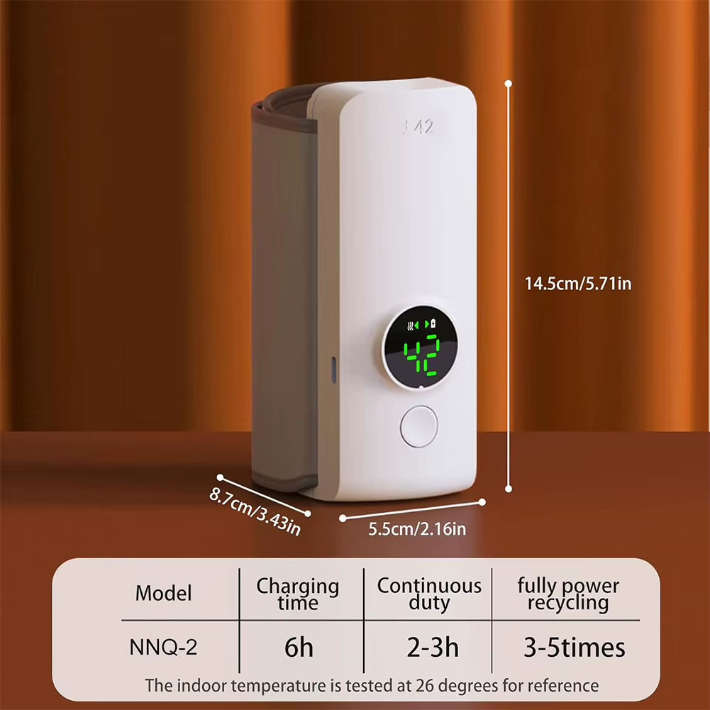 Portable Bottle Warmer Rechargeable Cordless Milk Warmer Travel Warmer for Comfortable Baby Feeding on the Go