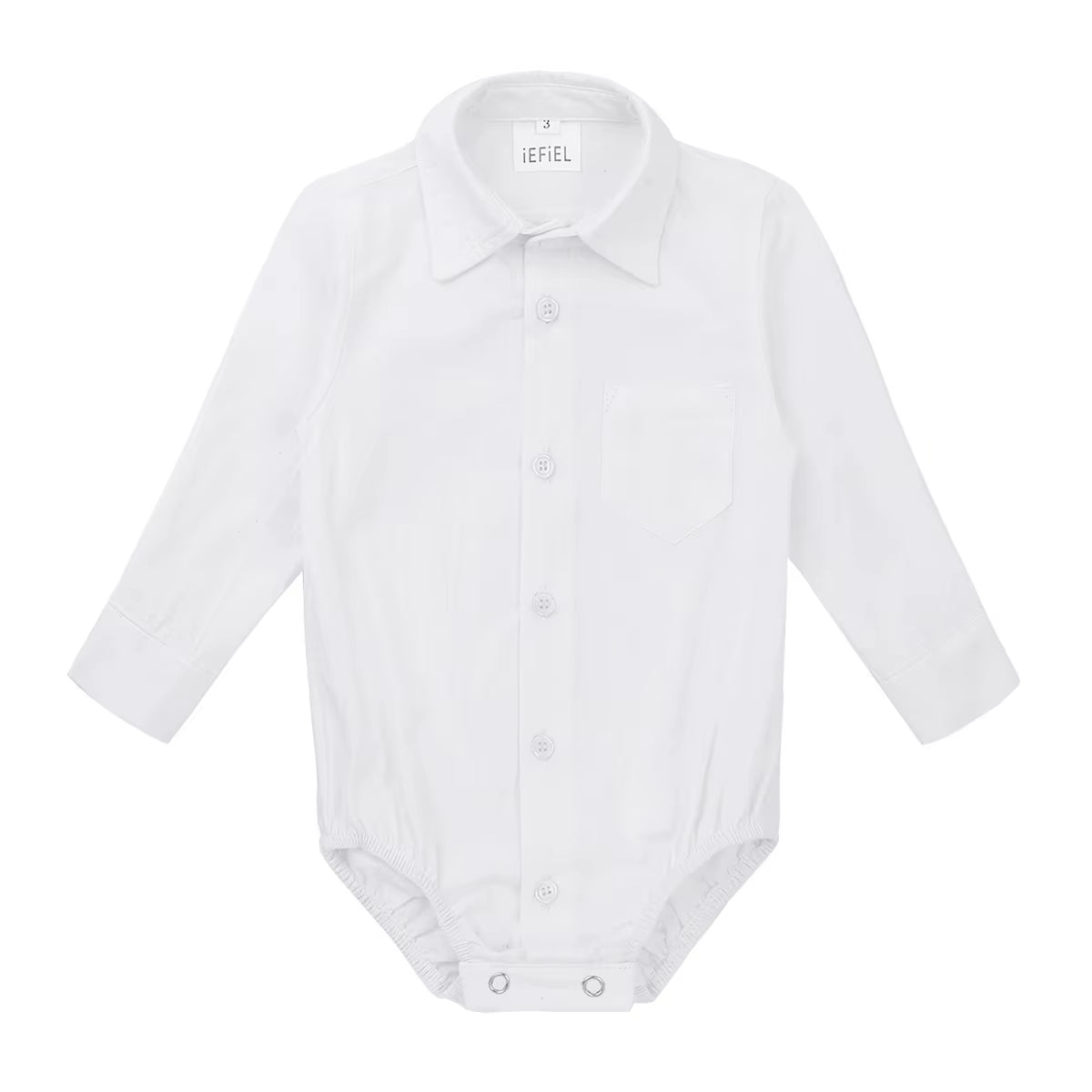 Toddler Infant Baby Boys 1ST Formal Gentleman Shirt Romper Jumpsuit with Black Bow Tie for 3-24 Months Babies Newborn Clothes