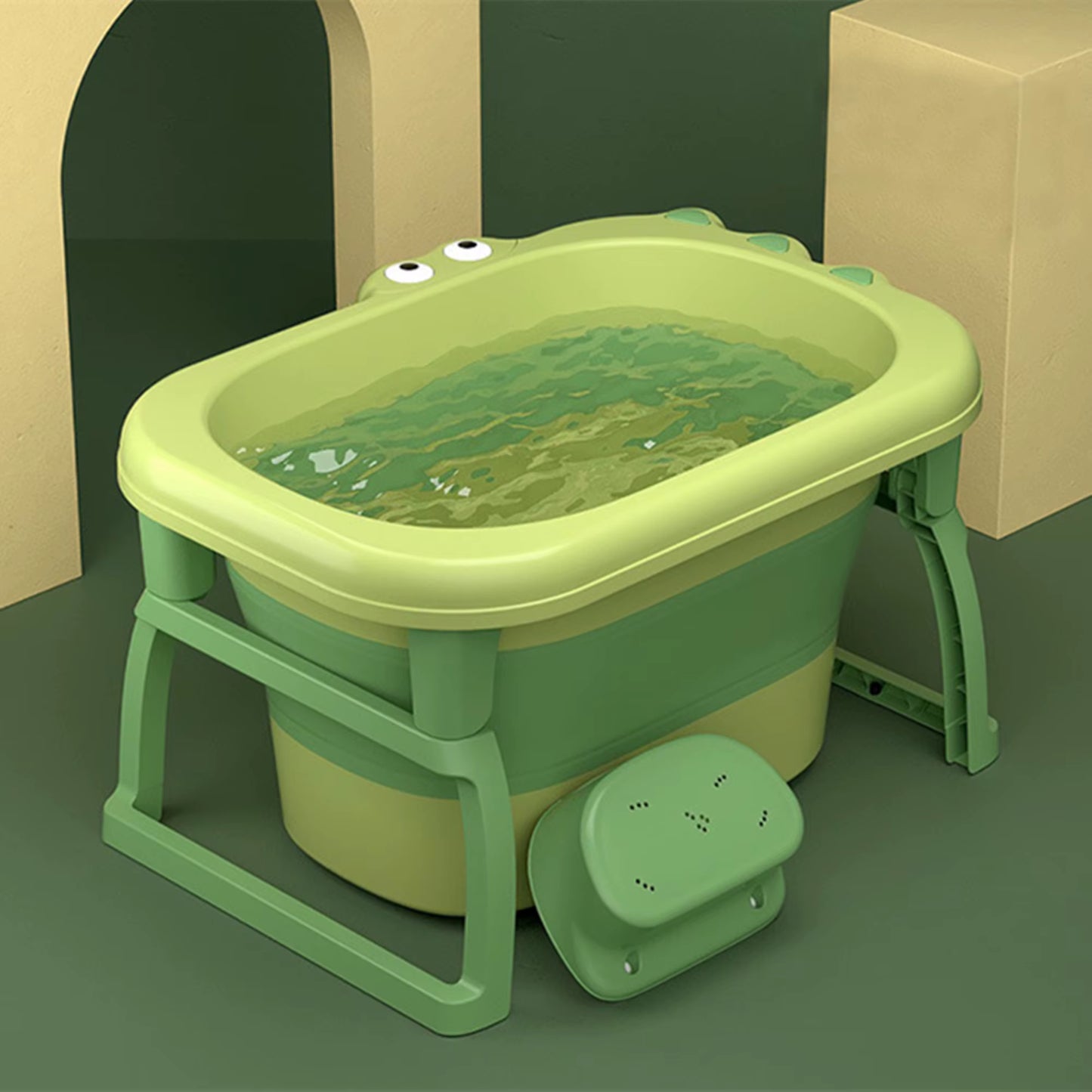 Folding Baby Bath Tub 0-3 Years Foldable Infants Toddlers Portable Travel Bebe Bathtub Multifunctional with Newborn Baby