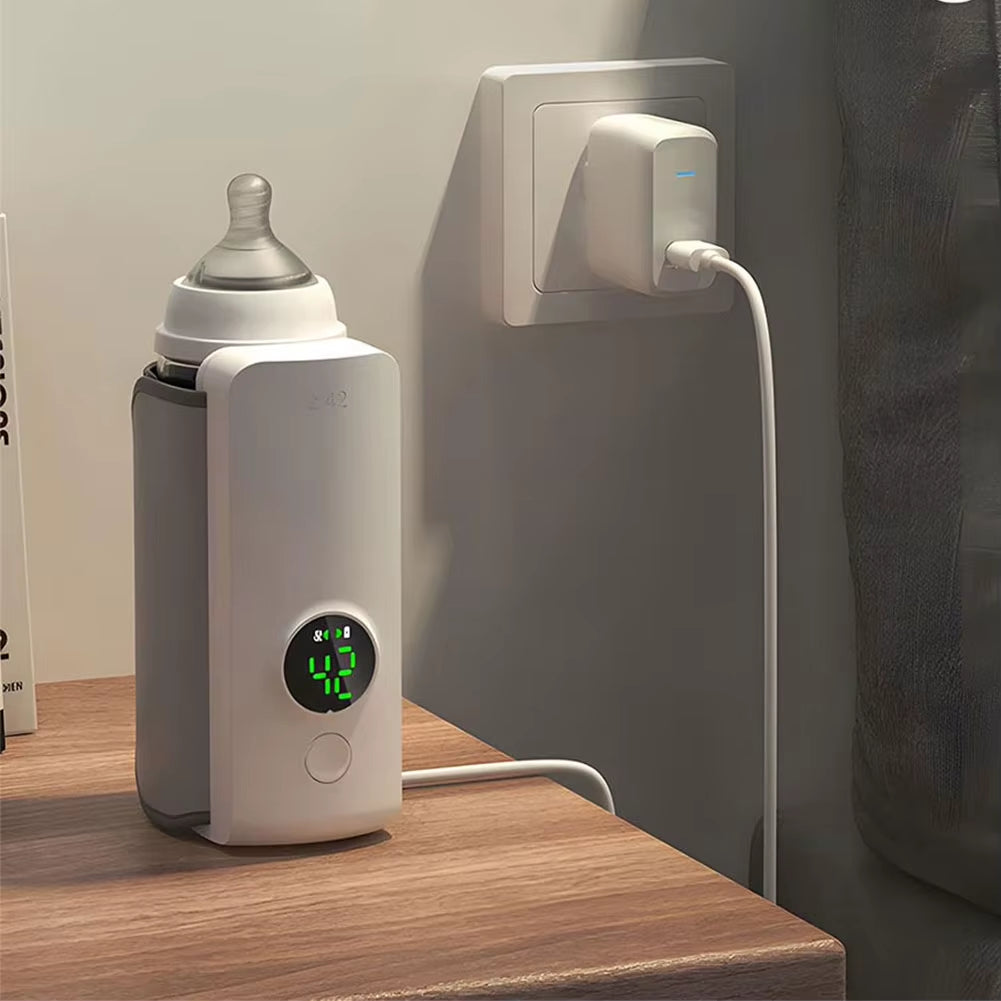 Portable Bottle Warmer Rechargeable Cordless Milk Warmer Travel Warmer for Comfortable Baby Feeding on the Go