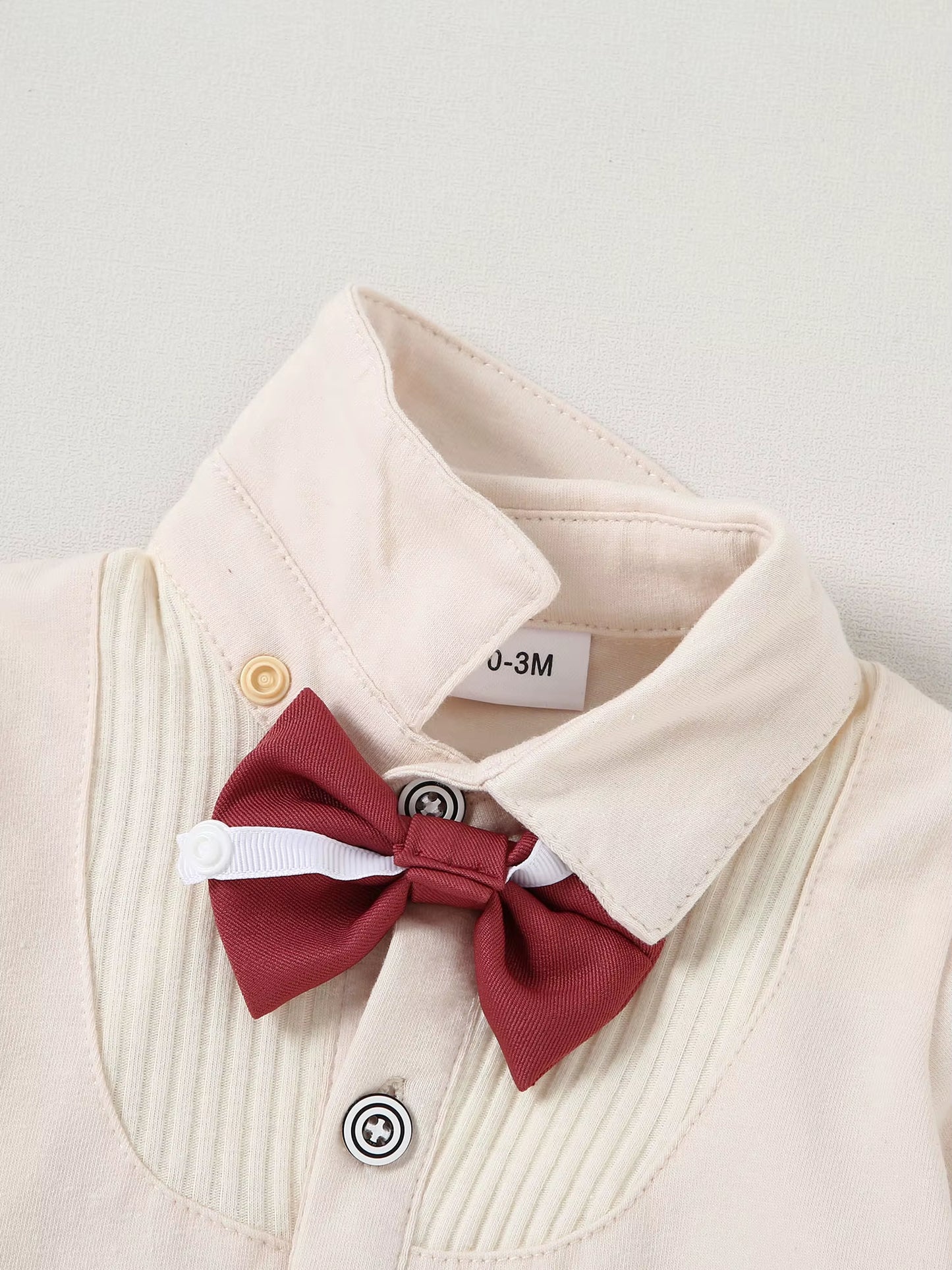 Baby Boy Clothes Wedding Outfit Suits, 0-18 Months Infant Boy Gentleman Set, Dress Shirt+Vest+Suspender Pants+Bowtie