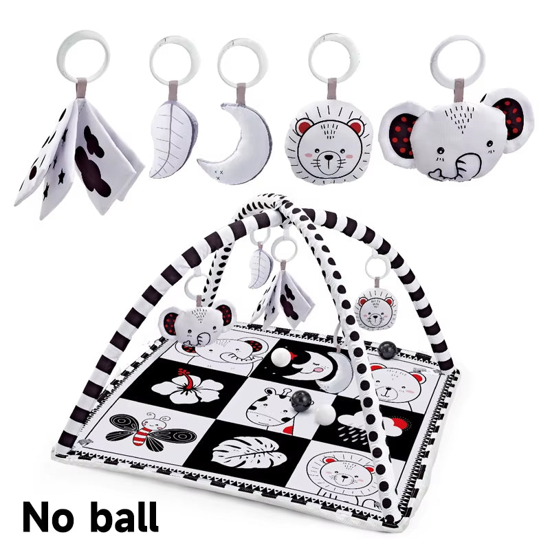 Newborn Fitness Frame Multifunctional Game Mat Cartoon Pattern Early Enlightenment Baby Play Mat Children'S Playpen Toys Infant