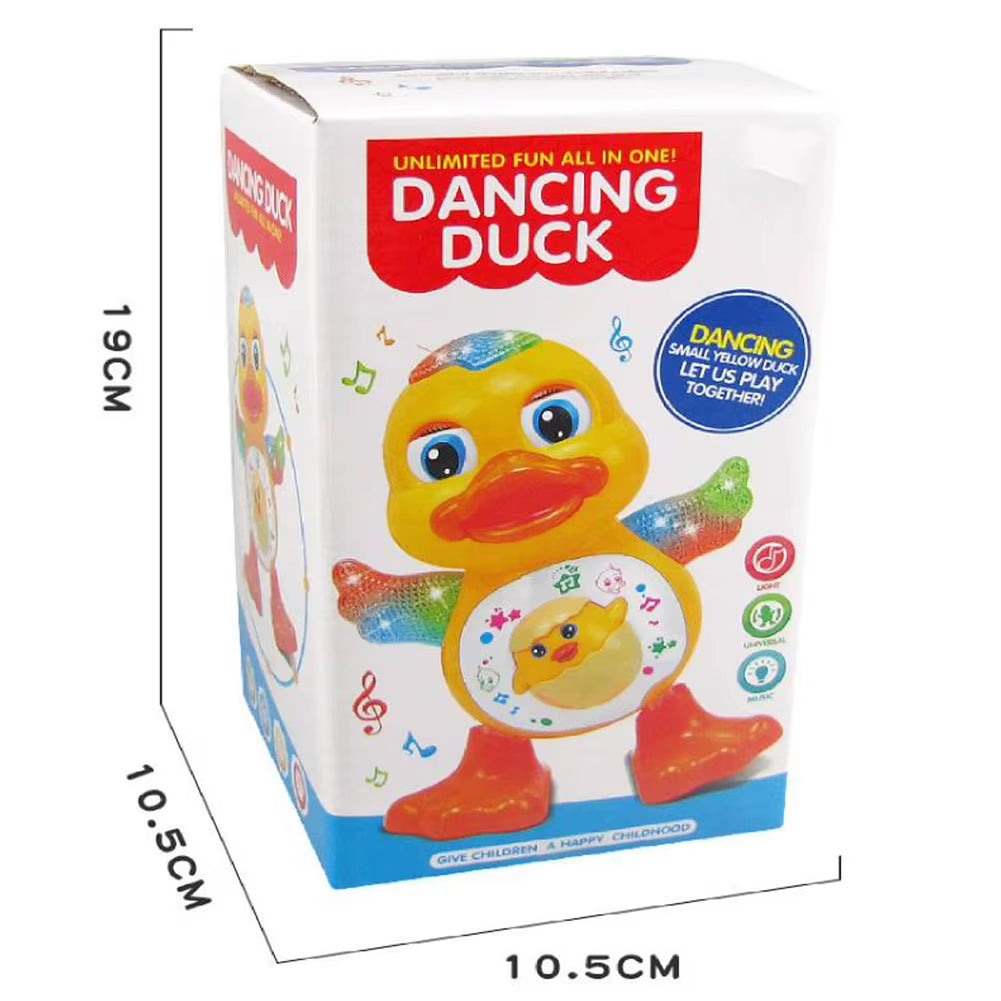 Electric Dancing Duck with Music & Lights Baby Musical Duck Toy Dancing Walking Yellow Duck for 1 + Year Old Toddler Boys Girls