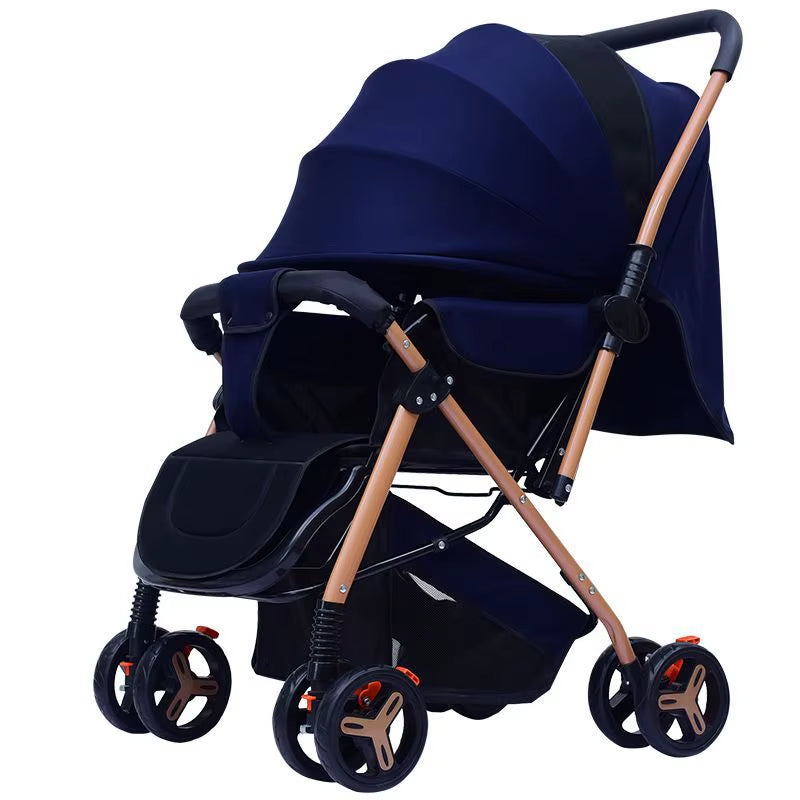 2025 New Style Four-Wheel Baby Stroller Lightweight Foldable Baby Stroller with Two-Way Function