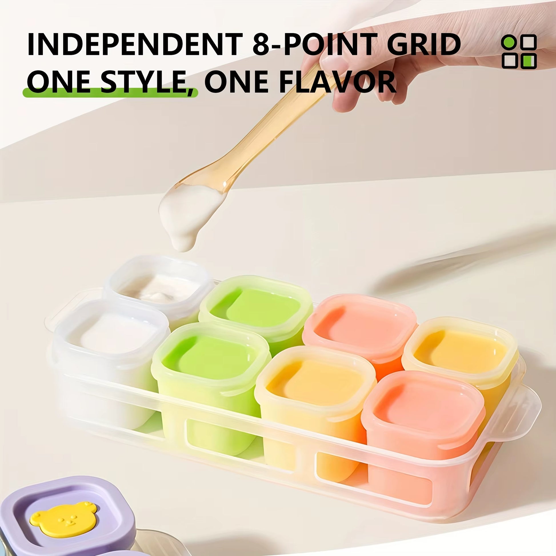 9Pcs Silicone Food Storage Containers with Lids-1.69Oz Reusable Snack Containers for Kids,Leak-Proof Design,Meal Prep Containers
