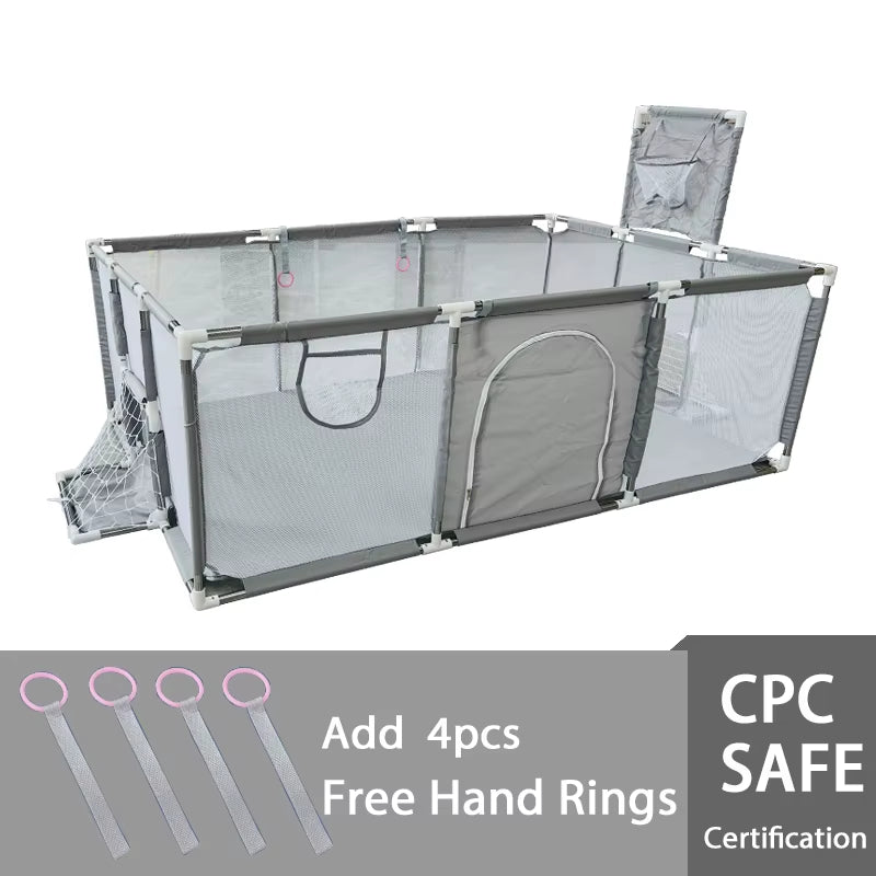 Playpen for 0-6Y Large Safety Play Yard Indoor/Outdoor Kids Play Area with Soft Padding Toddler Playground Dry Ball Pool