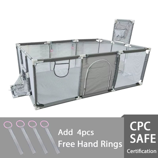 Playpen for 0-6Y Large Safety Play Yard Indoor/Outdoor Kids Play Area with Soft Padding Toddler Playground Dry Ball Pool