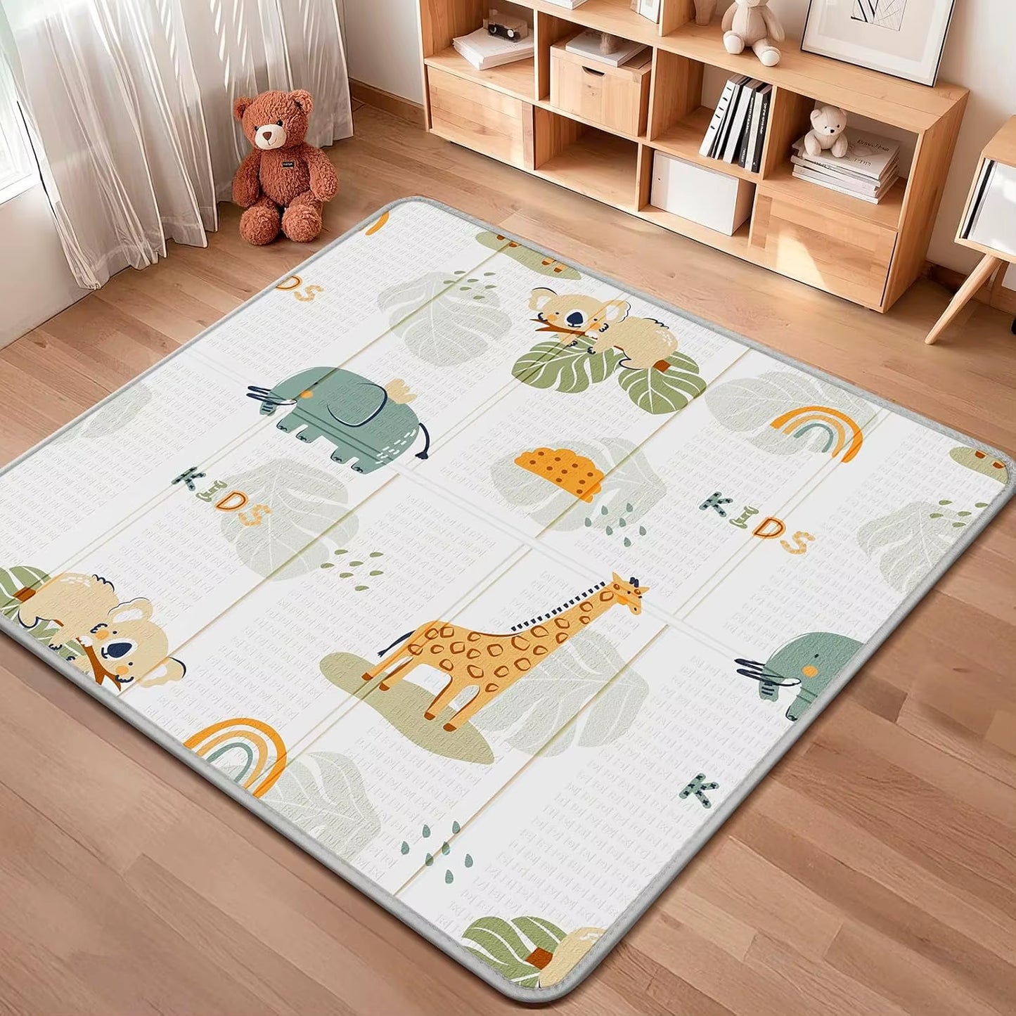 Baby Play Mat, PIGLOG 50X50 Playpen Mat, Waterproof Playmats for Babies and Toddlers Kids, Safe Foam Playmat for Tummy Time