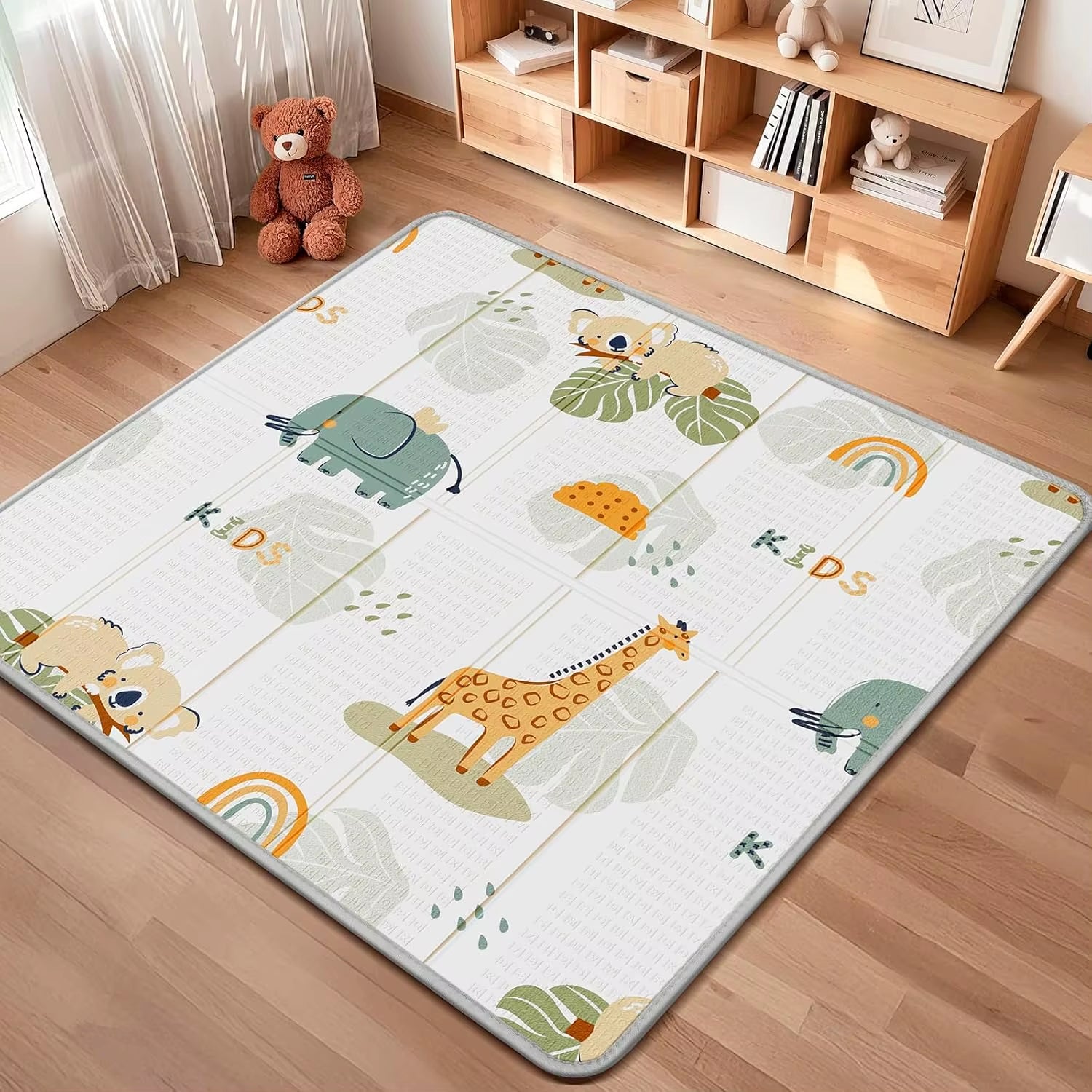 Baby Play Mat, PIGLOG 50X50 Playpen Mat, Waterproof Playmats for Babies and Toddlers Kids, Safe Foam Playmat for Tummy Time