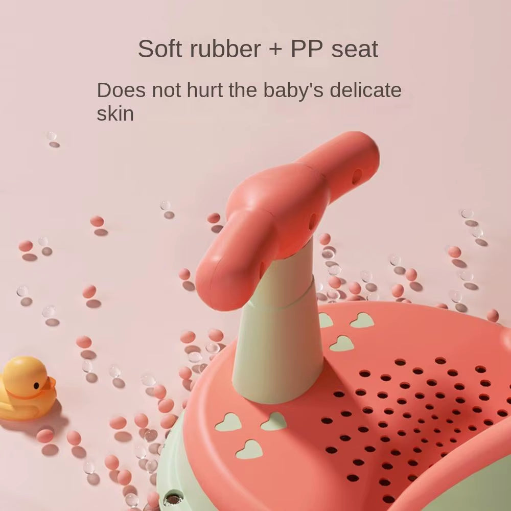 Funny PP+TPE Baby Shower Chair Antiskid Multiple Colors Bathtub Seat Suction Cup Design Non Slip Bath Stool Baby Shower