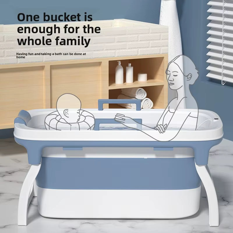 Baby Bath Foldable Newborn King Size Children'S Swimming Bucket Household