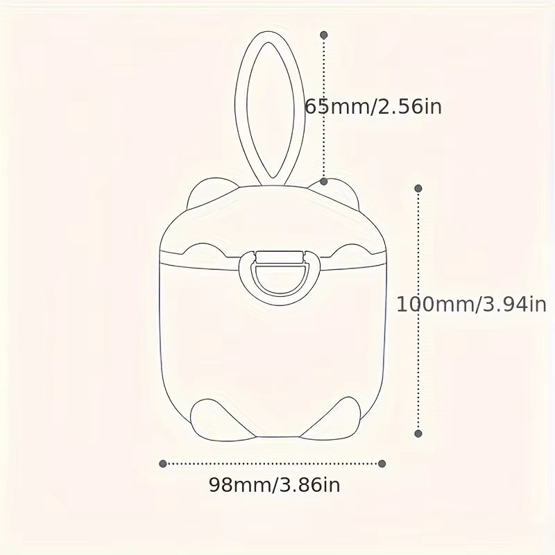 1Pc Portable Four-Layer Milk Powder Box, Milk Powder Container, Food Storage Snack Rotating Box