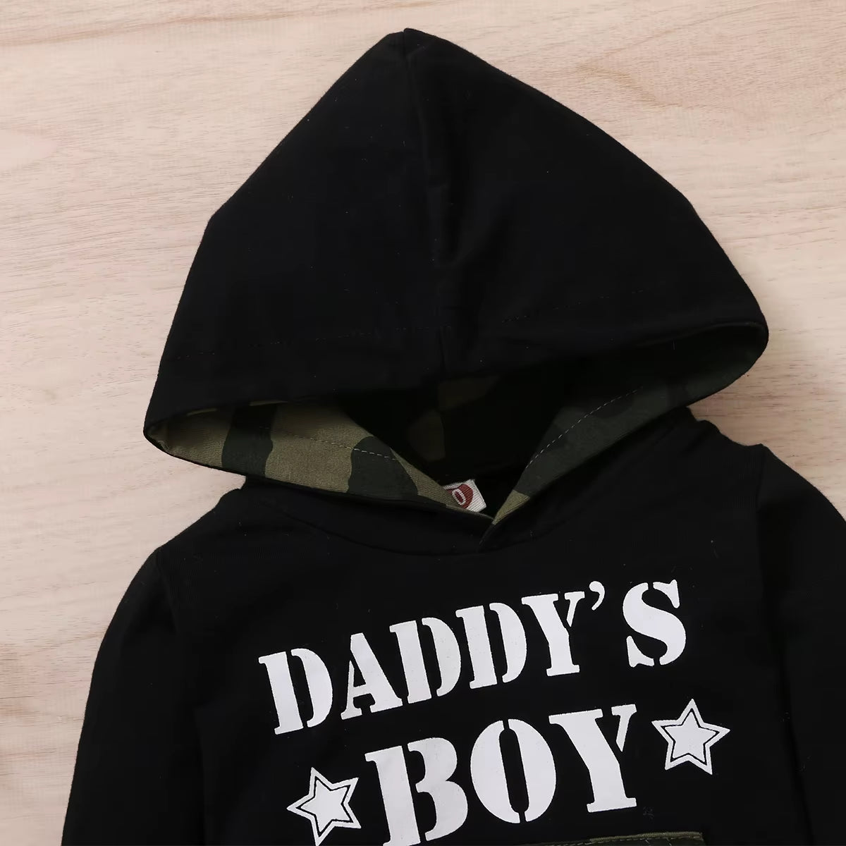 Winter Newborn Infant Baby Boy Long Sleeves Cotton Hooded Daddy'S Boy Fashion Baby Hoodies Clothing