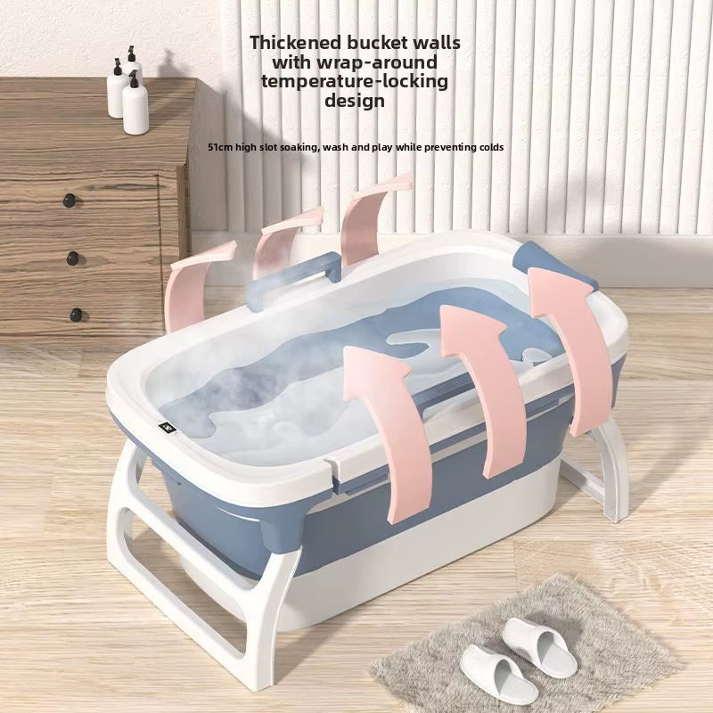 Baby Bath Foldable Newborn King Size Children'S Swimming Bucket Household