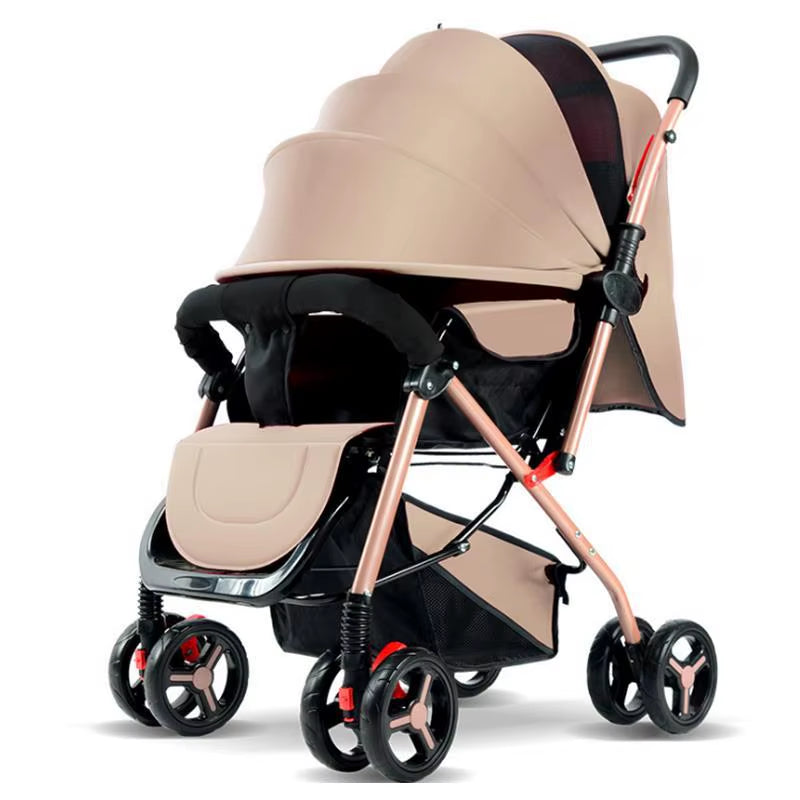 2025 New Style Four-Wheel Baby Stroller Lightweight Foldable Baby Stroller with Two-Way Function