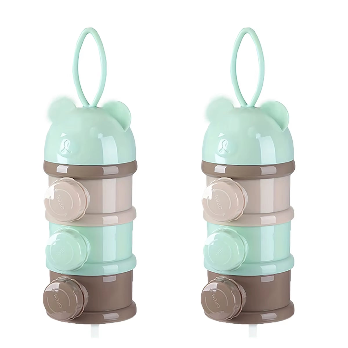 Large Capacity Baby Milk Powder Container with Strap, Baby Formula Dispenser, Stackable Food Storage Box, Portable Snack Box