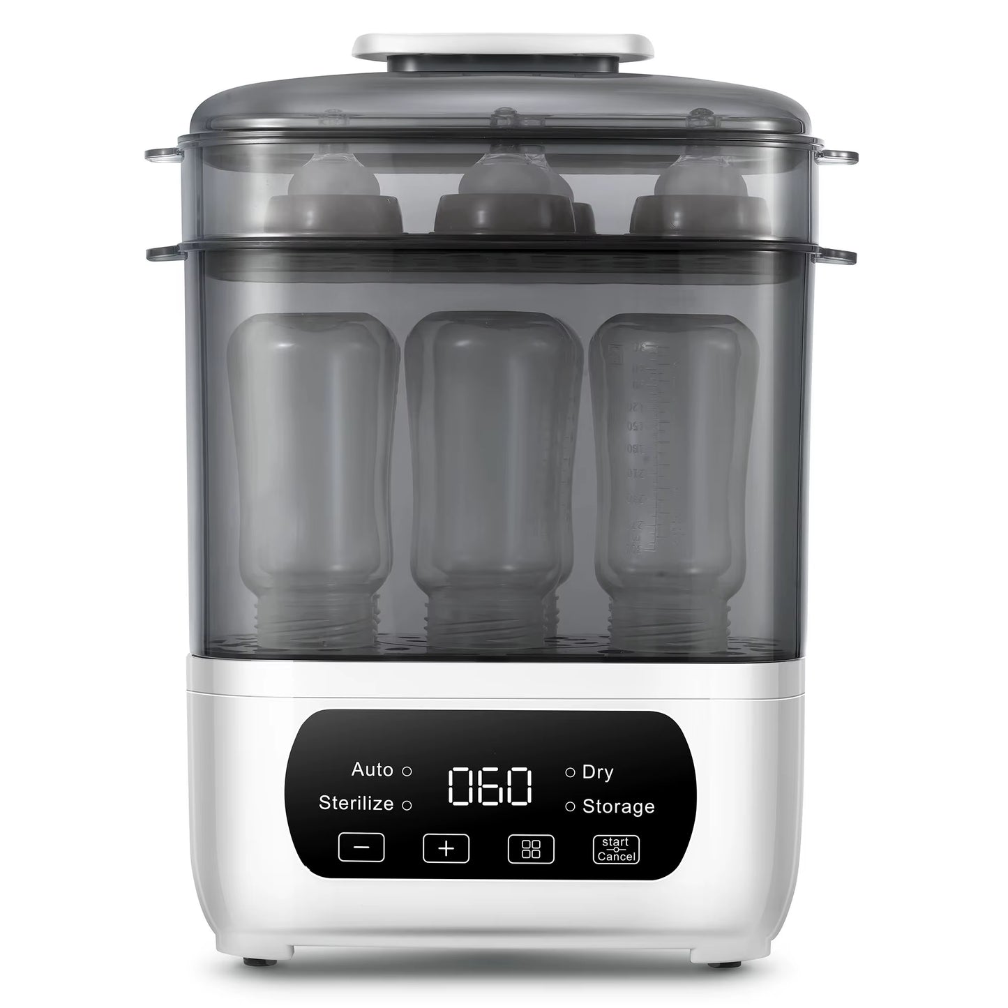 4-In-1 Baby Bottle Sterilizer & Dryer | Steam Sanitizer with LED Touch Control & Auto Shut-Off - Universal for All Bottles