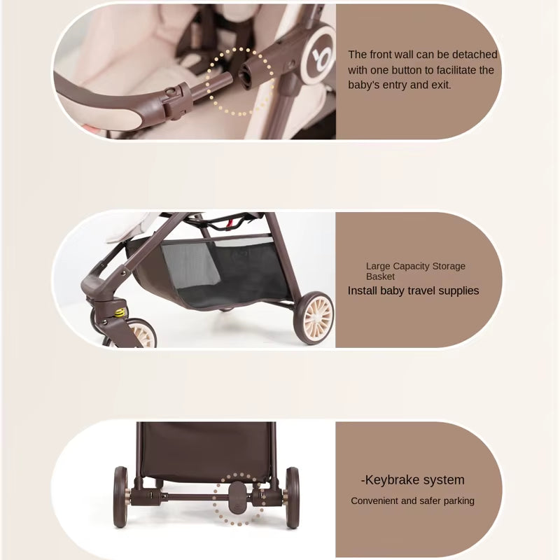 A2 Baby Stroller Small Green Box Stroller One-Touch Stroller Lightweight Folding Pocket Car Children Stroller