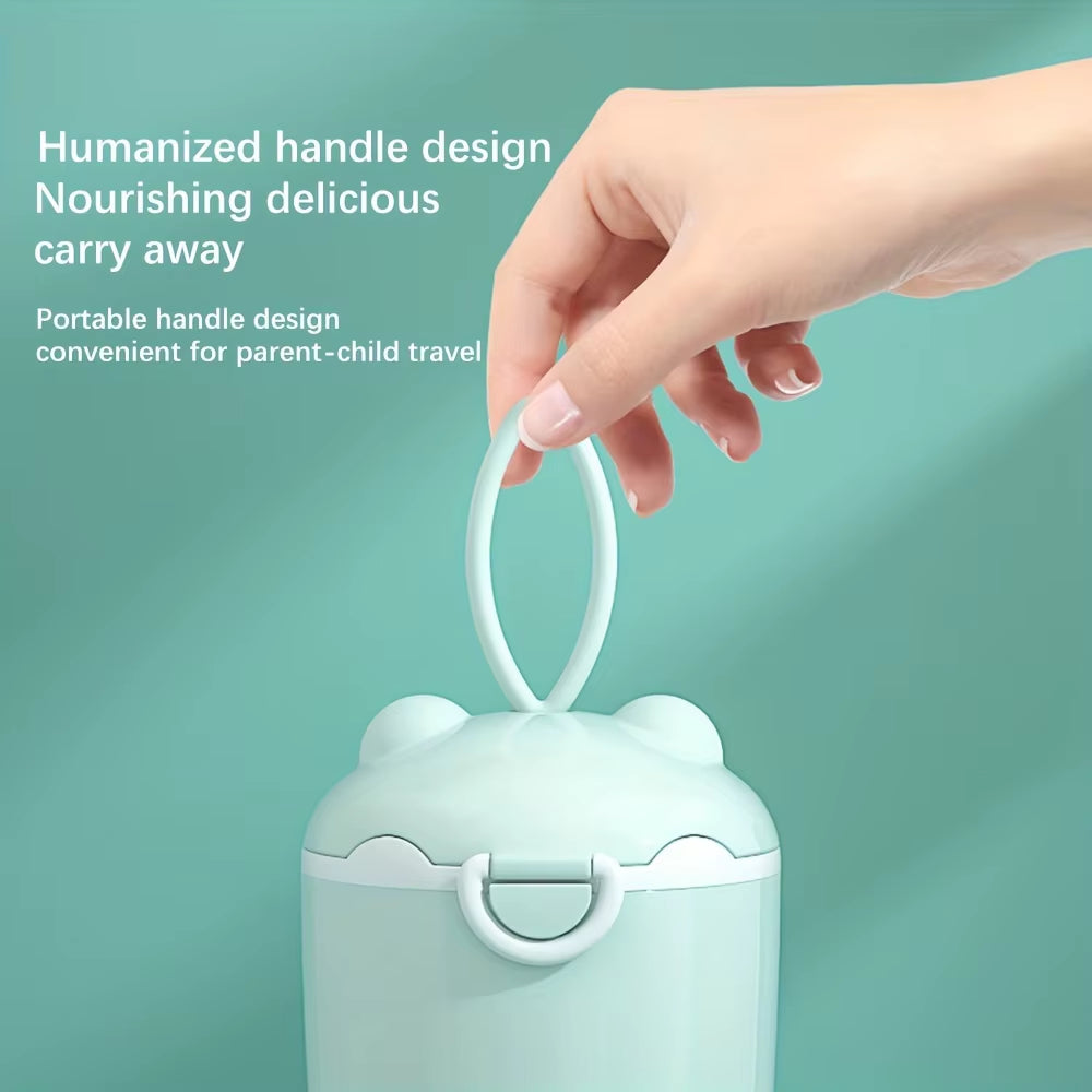 1Pc Portable Four-Layer Milk Powder Box, Milk Powder Container, Food Storage Snack Rotating Box