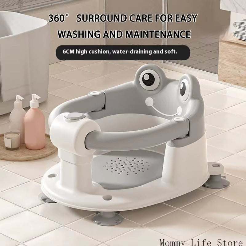 Safe Baby Bath Chair Ergonomic Support Non Slip Base for Newborns Toddler Quick Dry Feature Bath Stool Support