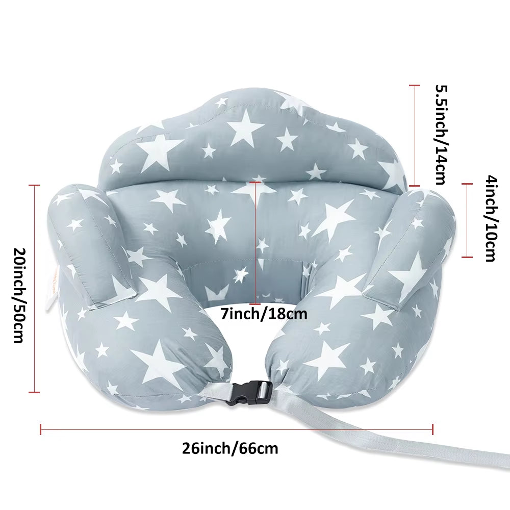 Adjustable Nursing Pillow for Breastfeeding, Breast Feeding Pillow Bottle Feeding Support for Mom and Baby, Removable Cover