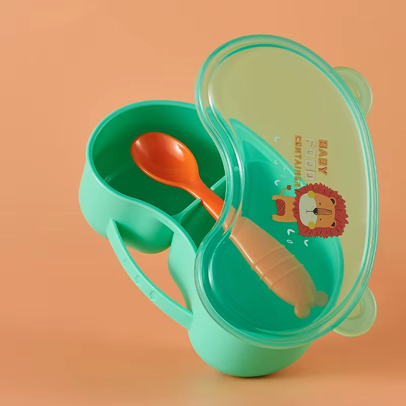 Portable and Grindable Baby'S Complementary Food Bowl Set,Separate Hot and Cold Food, Perfect for School, Picnics, and Trips