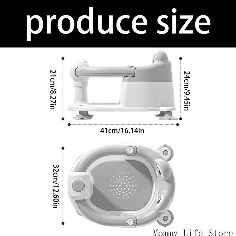 Safe Baby Bath Chair Ergonomic Support Non Slip Base for Newborns Toddler Quick Dry Feature Bath Stool Support