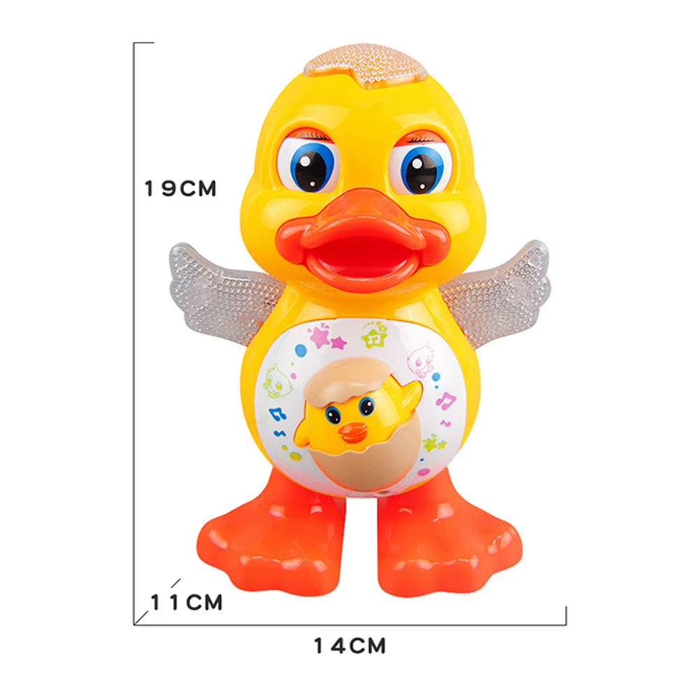 Electric Dancing Duck with Music & Lights Baby Musical Duck Toy Dancing Walking Yellow Duck for 1 + Year Old Toddler Boys Girls