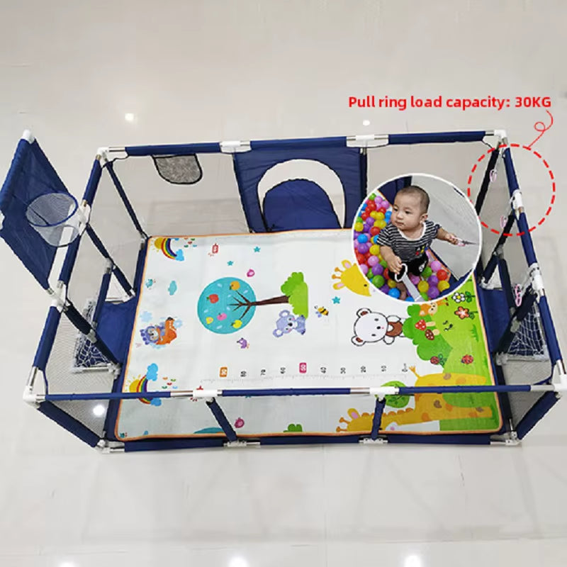 Playpen for 0-6Y Large Safety Play Yard Indoor/Outdoor Kids Play Area with Soft Padding Toddler Playground Dry Ball Pool