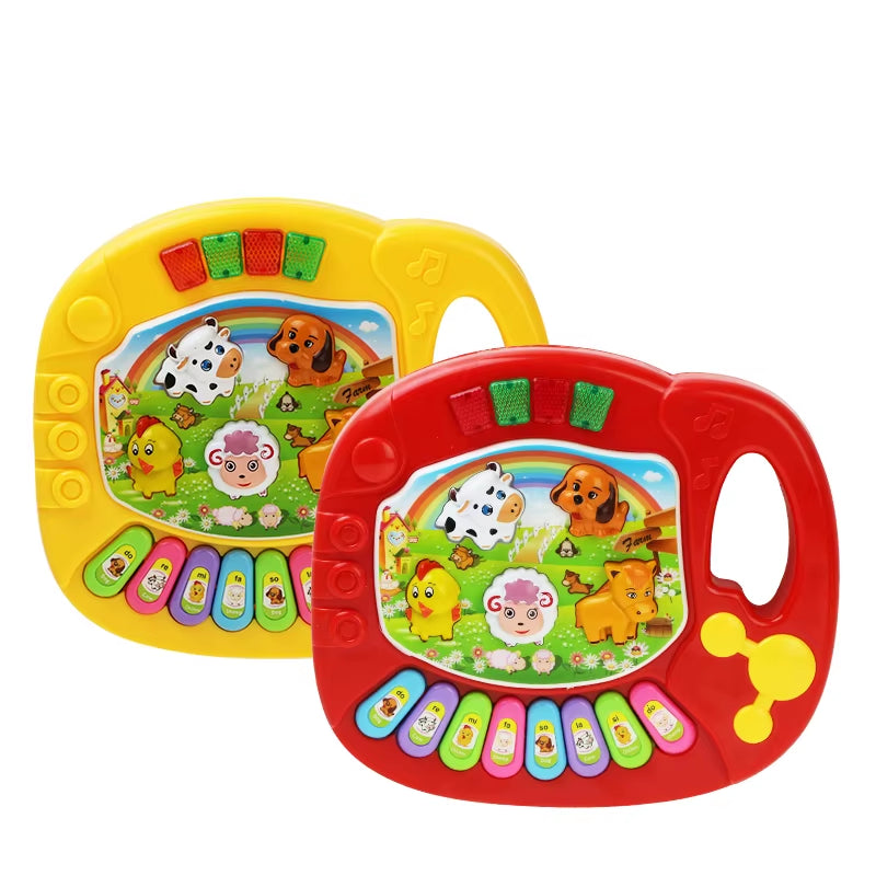 Baby Musical Toy with Animal Sound Kids Piano Keyboard Electric Flashing Music Instrument Early Educational Toys for Children